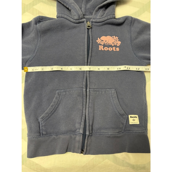 Girls Roots Full Zip Hoodie Sweatshirt Size 5T Blue - Picture 2 of 4